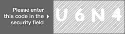 captcha code for visual authentication  letter U number 6 letter N number 4