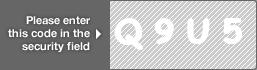 captcha code for visual authentication  letter Q number 9 letter U number 5