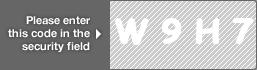captcha code for visual authentication  letter W number 9 letter H number 7