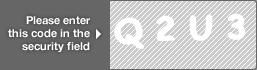 captcha code for visual authentication  letter Q number 2 letter U number 3