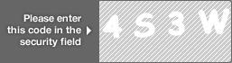 captcha code for visual authentication  number 4 letter S number 3 letter W