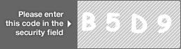 captcha code for visual authentication  letter B number 5 letter D number 9