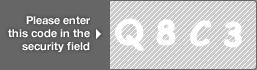 captcha code for visual authentication  letter Q number 8 letter C number 3
