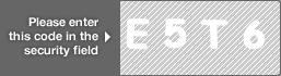 captcha code for visual authentication  letter E number 5 letter T number 6