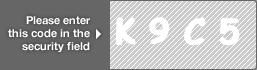 captcha code for visual authentication  letter K number 9 letter C number 5