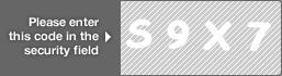 captcha code for visual authentication  letter S number 9 letter X number 7