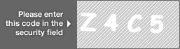 captcha code for visual authentication  letter Z number 4 letter C number 5