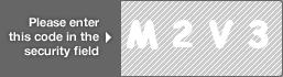 captcha code for visual authentication  letter M number 2 letter V number 3